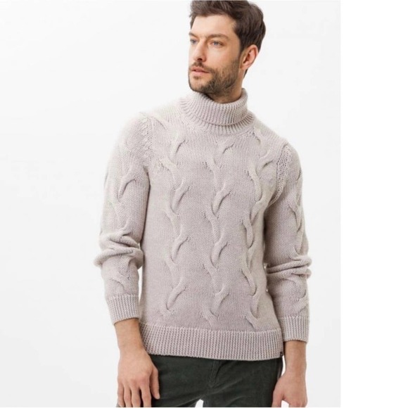 BRAX Other - BRAX FEEL GOOD BRIAN PULLOVER WOOL TURTLENECK IN CREAM NWT MEN'S SIZE MEDIUM